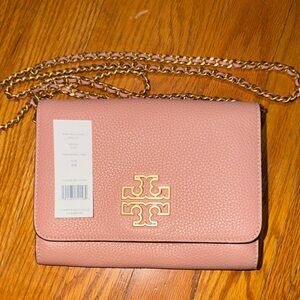 Tory Burch Blush Crossbody Bag with Gold Accents